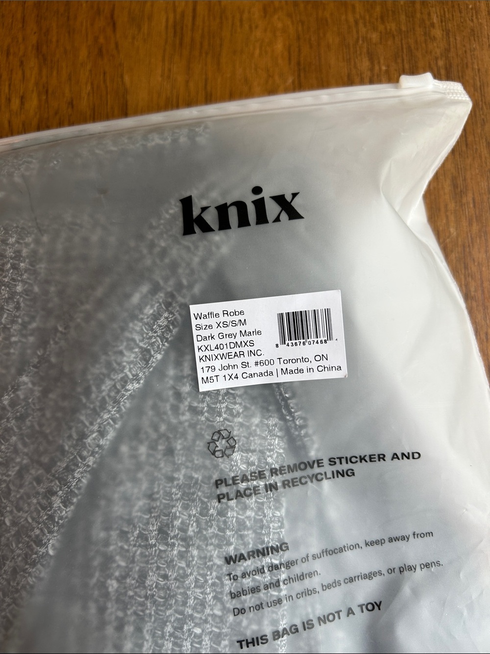 NEW Knix Waffle Robe Grey - Picture 3 of 6